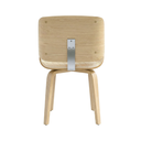 Ver imagem 3 de Cadeira Milão Base Fixa Giratória, Couro Sintético e Madeira Nogueira:bege Natural