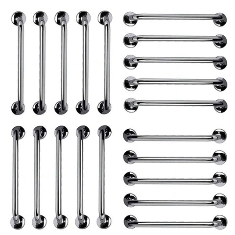 Barra de Apoio 40cm Aço Inox Kit 20 Unidades Banheiro Box Idoso Cadeirante Deficiente Gestante Supor