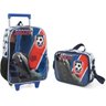 Kit Mochila de Rodinha Infantil Futebol Azul (479950) - 1