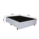 Ver imagem 2 de Cama Box Baú Viúva 128x188x42cm Courino Linho com Pistão a Gás