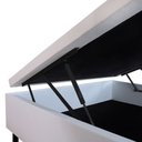 Ver imagem 6 de Cama Box Baú Viúva 128x188x42cm Courino Linho com Pistão a Gás