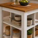 Ver imagem 4 de Bancada Ilha de Cozinha Gourmet 2 Prateleiras América Branco/Lâmina Mel - Mademovel