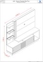 Ver imagem 3 de Rack Frizz Plus para Tv de até 60 Polegadas - Cinamomo / Off White - Madetec