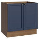 Ver imagem 1 de Balcão de Cozinha 80 cm 2 Portas (sem Tampo) Rustic/Azul Vik Madesa