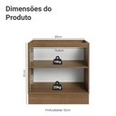 Ver imagem 2 de Balcão de Cozinha 80 cm 2 Portas (sem Tampo) Rustic/Azul Vik Madesa