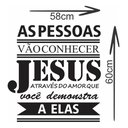 Ver imagem 3 de Adesivo de Parede Decorativo Frase Motivacional As Pessoas Vão Conhecer Jesus