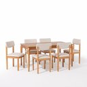Ver imagem 2 de Conjunto Sala de Jantar com 1 Mesa Tampo Laminado 160cm e 6 Cadeiras Estofadas Florença
