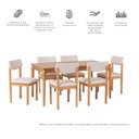 Ver imagem 5 de Conjunto Sala de Jantar com 1 Mesa Tampo Laminado 160cm e 6 Cadeiras Estofadas Florença