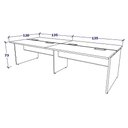 Ver imagem 4 de Plataforma 2,70m C/ Divisória 4 Pessoas e 2 Gav. Mac Br F5 Cor:macadâmia com Branco