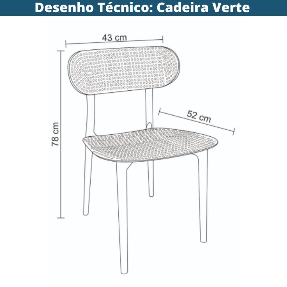 Kit 2 Cadeiras Área Externa Verte Rivatti Fibra Natural Sustentável Polipropileno Café Proteção - 6