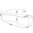Ver imagem 4 de Sofá Living 4 Lugares 280cm Braço Esquerdo Mozart D06 Bouclê Bege - Mpozenato