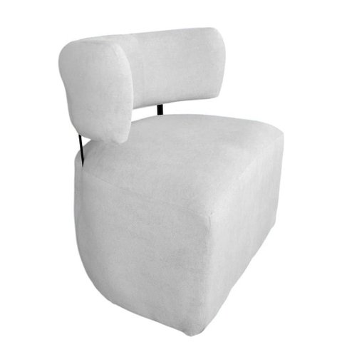 Poltrona Organica Bouclê Cinza Claro - D'classe Decor