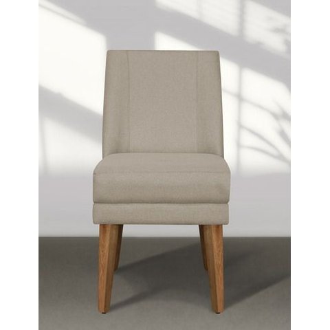 Kit 6 Cadeiras de Jantar Maria Linho Castor Linho Castor