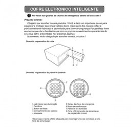Cofre Inteligente com Luz Interna e Entrada Usb Mod E6803e - 10