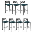 Ver imagem 1 de Kit 7 banquetas Eliza Gourmet Azul turquesa-Gat Magazine