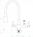 Ver imagem 6 de Torneira Gourmet Bica Móvel Bancada Cozinha Cone Max Preto para Filtros ou Máquina Lava Louças 7143