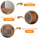 Ver imagem 5 de Mesa para Sala de Jantar Ellis 220cm Madeira Tampo Barril Laminado Moderna Mobília