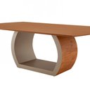 Ver imagem 6 de Mesa para Sala de Jantar Ellis 220cm Madeira Tampo Barril Laminado Moderna Mobília