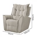 Ver mais imagens de Poltrona Reclinavel da Mamãe Carinho Tecido Veludo Marfim