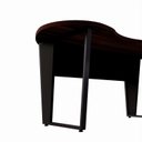Ver imagem 5 de Mesa Escrivaninha Orgânica Linear 173cm x 94cm Pés Metal para Escritório Home Office F5 Corporate Marrom Louro Preto com