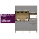 Ver imagem 6 de Armario de Cozinha Compacta 6 Portas 2 Gavetas Montesa - Freijó/gris
