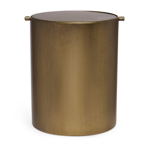 Lixeira em Metal Bronze 7 Litros 25cm 21292 Mart