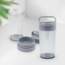 Ver imagem 7 de Kit Bolsa Térmica Pote Marmita 950ml Garrafa 550ml e Porta Talheres Joy Cinza