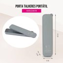 Ver imagem 4 de Kit Bolsa Térmica Pote Marmita 950ml Garrafa 550ml e Porta Talheres Joy Cinza