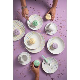 Conjunto Xícara e Pires de Chá Tramontina Sweet Color em Porcelana Decorada 200 Ml 2 Piezas - 4 Conjunto Xícara e Pires de Chá Tramontina Sweet Color em Porcelana Decorada 200 Ml 2 Piezas - 4