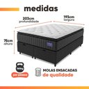 Ver imagem 3 de Cama Box Baú King Colchão Ortopédico Titã Molas Ensacadas Pillow Top Hip Sleep