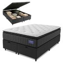 Ver imagem 1 de Cama Box Baú King Colchão Ortopédico Titã Molas Ensacadas Pillow Top Hip Sleep