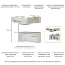 Ver imagem 5 de Cozinha Completa De Canto Mp2094 Com Armário E Balcão Branca