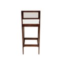 Ver imagem 6 de Kit 6 Banquetas Madeira Imbuia Cozinha Encosto Palha Indiana:Imbuia com Linho Cru