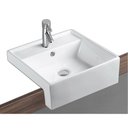 Ver imagem 1 de Cuba Semiencaixe Quadrada Louça Apoio Stella Branco Pex