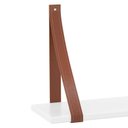 Ver imagem 3 de Kit 2 Prateleiras Gold Branco Soft com Alças de Couro - Matic Móveis