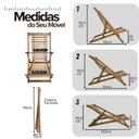 Ver imagem 3 de Espreguiçadeira de Madeira e Fios de Aço Maju Marrom/Madeiral