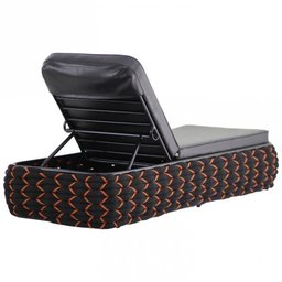 Espreguiçadeira e Mesa em Tricô Náutico em Alumínio para Piscina, Jardim Trama Original - 2