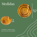 Ver mais imagens de Descanso de Panela Protetor de Mesa em Madeira Kit com 4