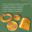 Ver imagem 5 de Descanso de Panela Protetor de Mesa em Madeira Kit com 4
