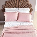 Ver imagem 4 de Colcha Queen Angele Dupla Face 200 Fios Bordado 3 Peças - Salvia