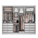 Ver imagem 4 de Guarda Roupa Casal com Espelho 6 Portas 8 Gavetas - Rizon-Branco - Móveis Novo Horizonte