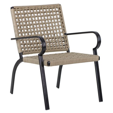 Poltrona Corda Náutica Porto Rico Alumínio Área Jardim Piscina Trama Original