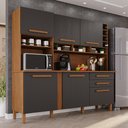 Ver imagem 1 de Cozinha 6 Portas 2 Gavetas Amanda MDF MDP 182cm Cinamomo Tudo de Móveis