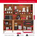 Ver imagem 6 de Cozinha 6 Portas 2 Gavetas Amanda MDF MDP 182cm Cinamomo Tudo de Móveis