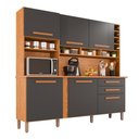 Ver imagem 4 de Cozinha 6 Portas 2 Gavetas Amanda MDF MDP 182cm Cinamomo Tudo de Móveis
