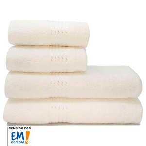 Jogo de Toalhas 4 Peças Banho e Rosto 100 Algodão Prisma Dohler Emcompre