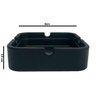 Kit 2 Cinzeiro de Silicone Quadrado Não Queima Não Quebra Resistente em Borracha Cor: Preto - 2