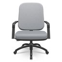 Ver imagem 2 de Kit Cadeira de Escritório Giratória e 2 Cadeiras Fixas Preta Magno P03 Vinil Cinza - Lyam Decor