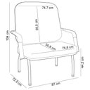 Ver imagem 7 de Kit Cadeira de Escritório Giratória e 2 Cadeiras Fixas Preta Magno P03 Vinil Cinza - Lyam Decor