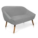 Ver imagem 7 de Kit 01 Namoradeira 02 Lugares e 02 Poltronas Giratória Giovana Suede Base Madeira Mm30 D’Rossi